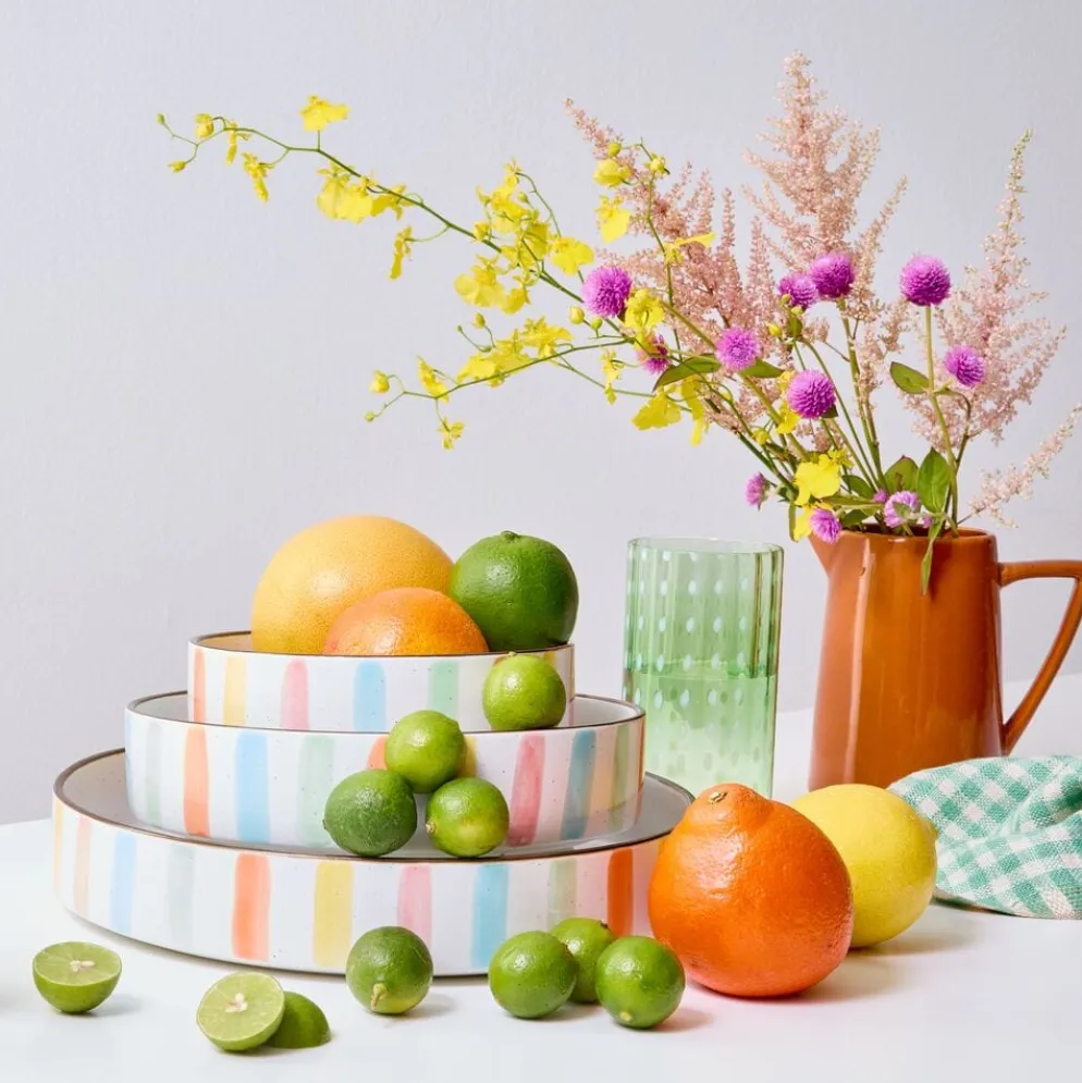 Darbie Angell Happy Spring Summer 9 Piece Bowl Set, Service for 3