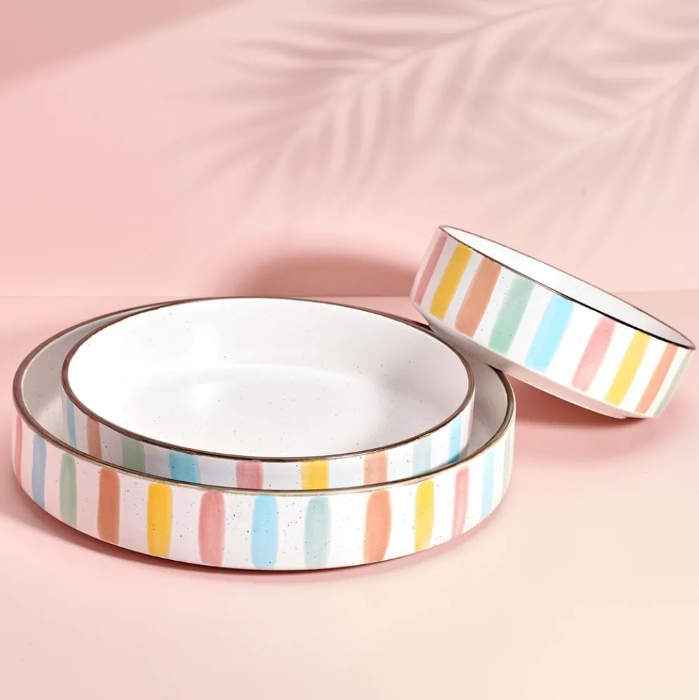 Darbie Angell Happy Spring Summer 9 Piece Bowl Set, Service for 3