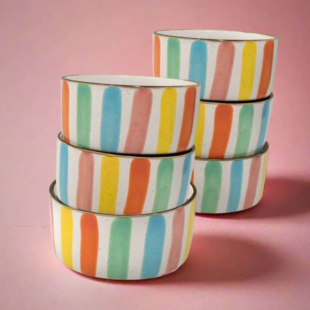 Darbie Angell Happy Spring Summer Set of 6 Fruit Bowls