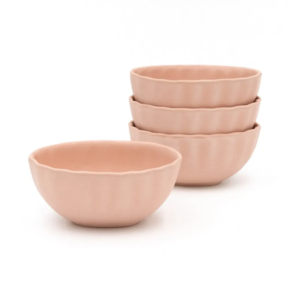 Darbie Angell Lady Blush Set of 4 Oval Snack Bowls