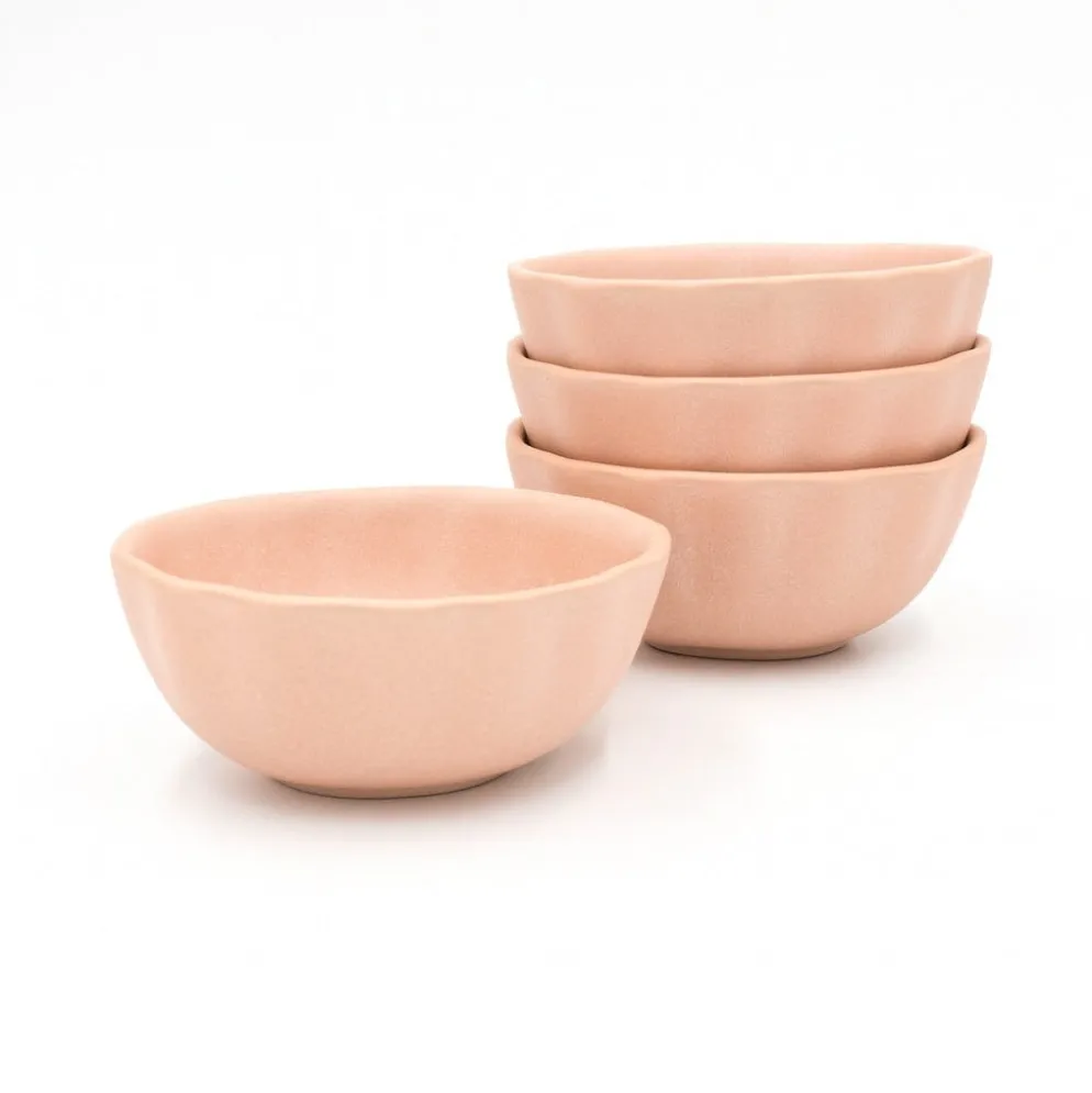 Darbie Angell Lady Blush Set of 4 Oval Fruit Bowls