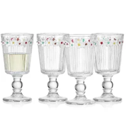 Darbie Angell Painted Daisy Set of 4 Goblets