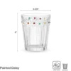 Darbie Angell Painted Daisy Set of 4 Double Old Fashioned Glasses