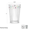 Darbie Angell Painted Daisy Set of 4 Highball Glasses