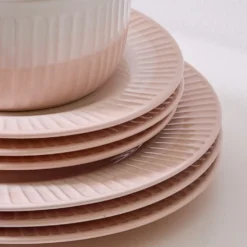 Darbie Angell Rising Up Blush 12 Piece Dinnerware Set, Service for 4