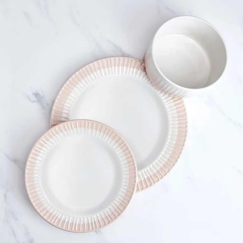 Darbie Angell Rising Up Blush 12 Piece Dinnerware Set, Service for 4