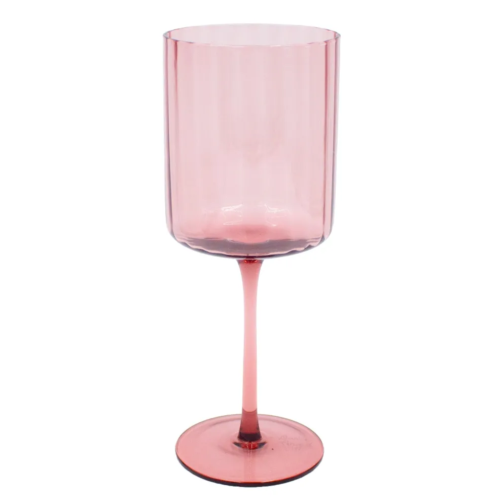 Darbie Angell Set of 4 Prismatic Lilac Wine Glasses