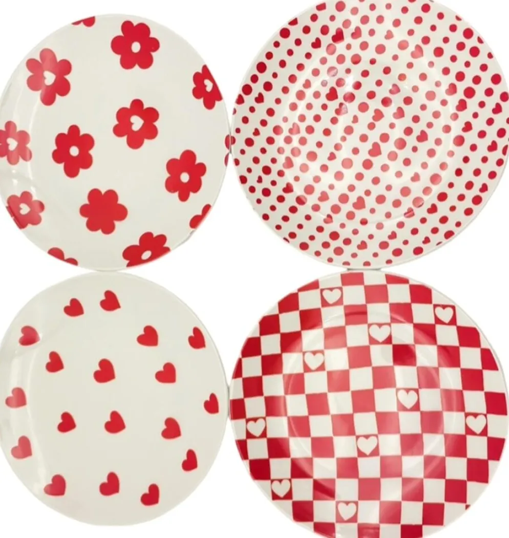 Darbie Angell Sweetheart Set of 4 Dessert Plates