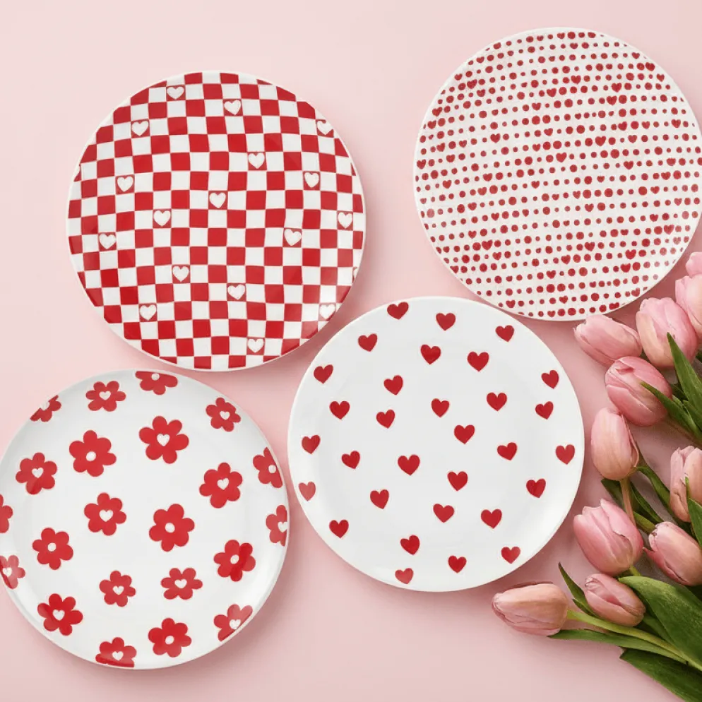 Darbie Angell Sweetheart Set of 4 Dessert Plates