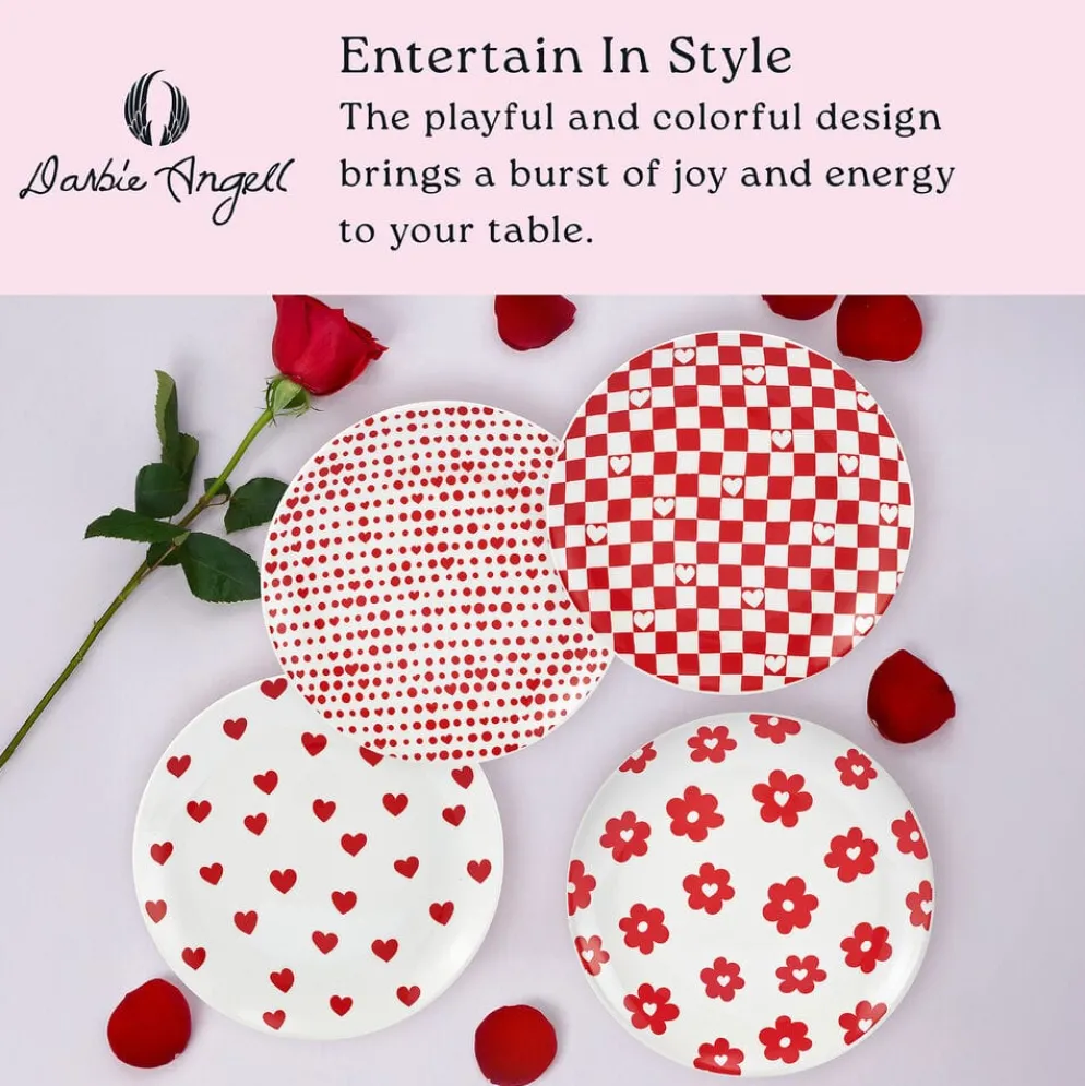 Darbie Angell Sweetheart Set of 4 Dessert Plates