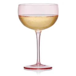 Darbie Angell Vibrance Blush Set of 4 Coupe Cocktail Glasses