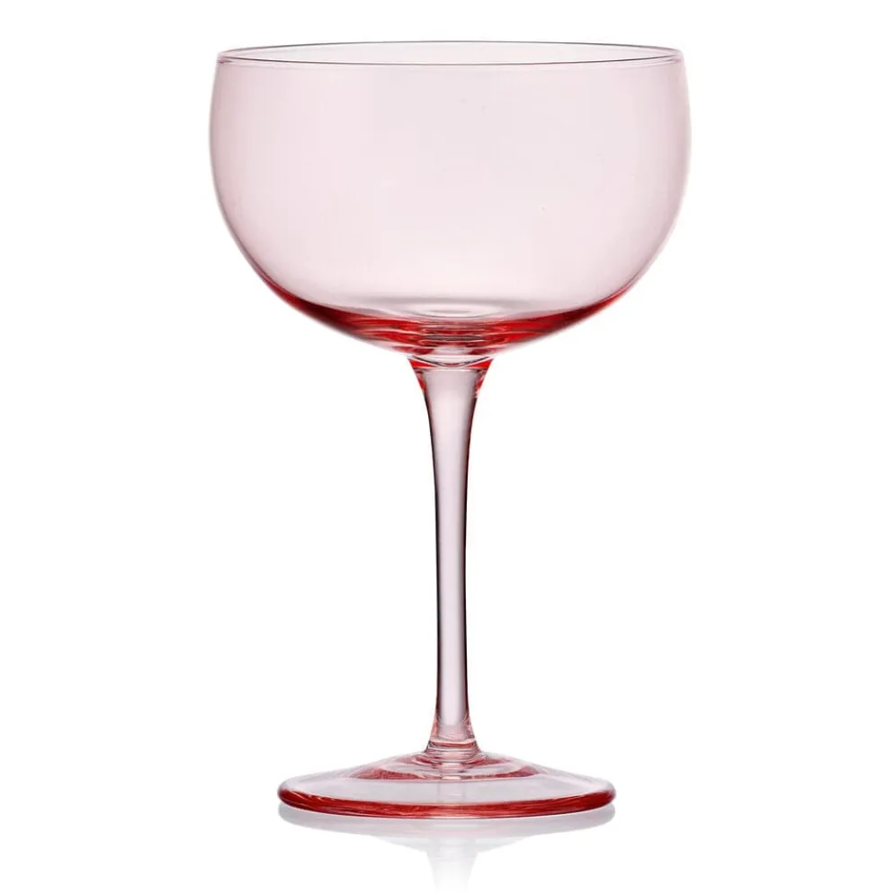 Darbie Angell Vibrance Blush Set of 4 Coupe Cocktail Glasses
