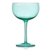 Darbie Angell Vibrance Teal Set of 4 Coupe Cocktail Glasses