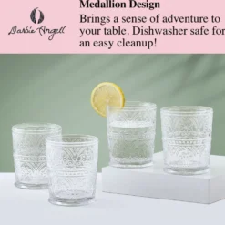 Darbie Angell Wanderlust Set of 4 Double Old Fashioned Glasses