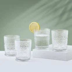 Darbie Angell Wanderlust Set of 4 Double Old Fashioned Glasses