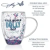 Dolly Parton Confetti Set of 2 Double Wall Glass Mugs