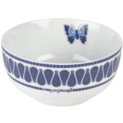 Dolly Parton Mosaic Blue Butterfly 12 Piece Dinnerware Set Service for 4