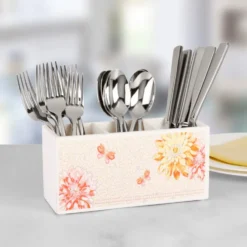 Dolly Parton Mosaic Flower Utensil Flatware Caddy