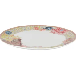 Dolly Parton Mosaic Peach Butterfly 12 Piece Dinnerware Set Service for 4