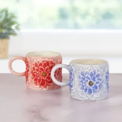 Dolly Parton Mosaic Set of 2 Figural Mugs