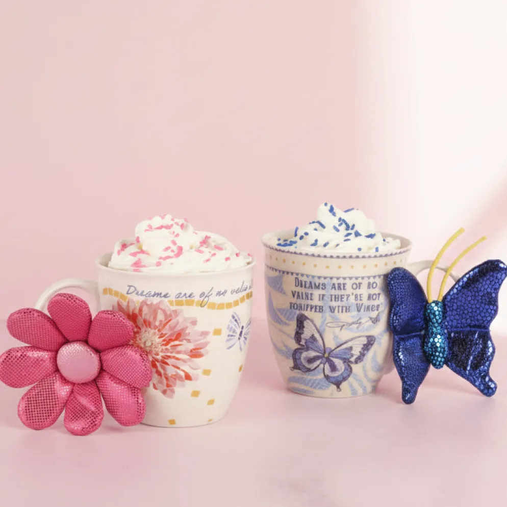 Dolly Parton Mosaic Set of 2 Mugs with Ornaments