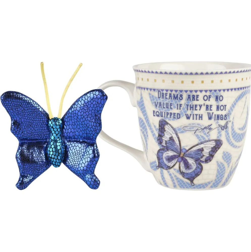 Dolly Parton Mosaic Set of 2 Mugs with Ornaments