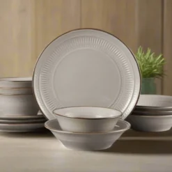 Easton 12 Piece Dinnerware Set, Service for 4