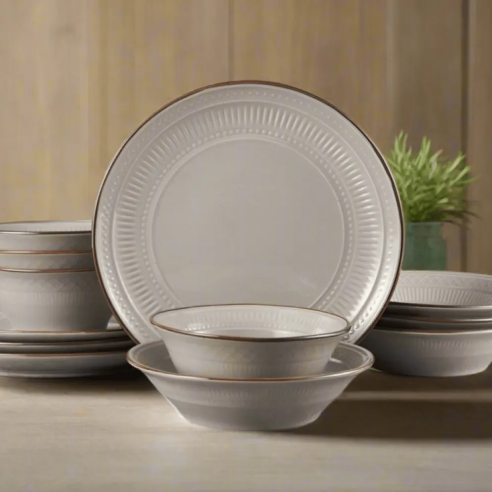 Easton 12 Piece Dinnerware Set, Service for 4