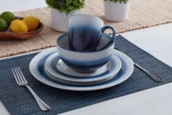 Eclipse Blue 16 Piece Dinnerware Set, Service for 4