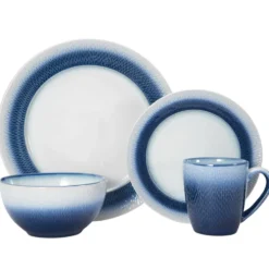 Eclipse Blue 16 Piece Dinnerware Set, Service for 4