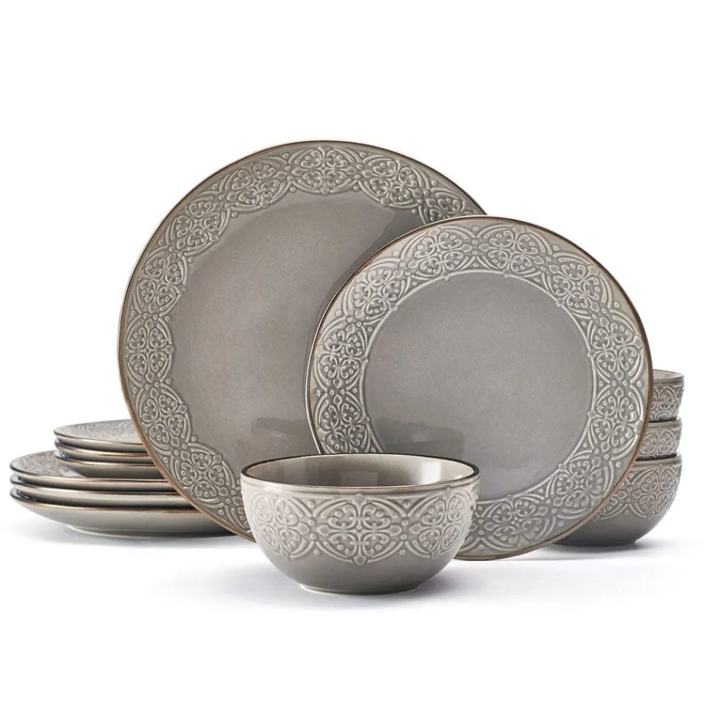 Emma 12 Piece Dinnerware Set, Service for 4