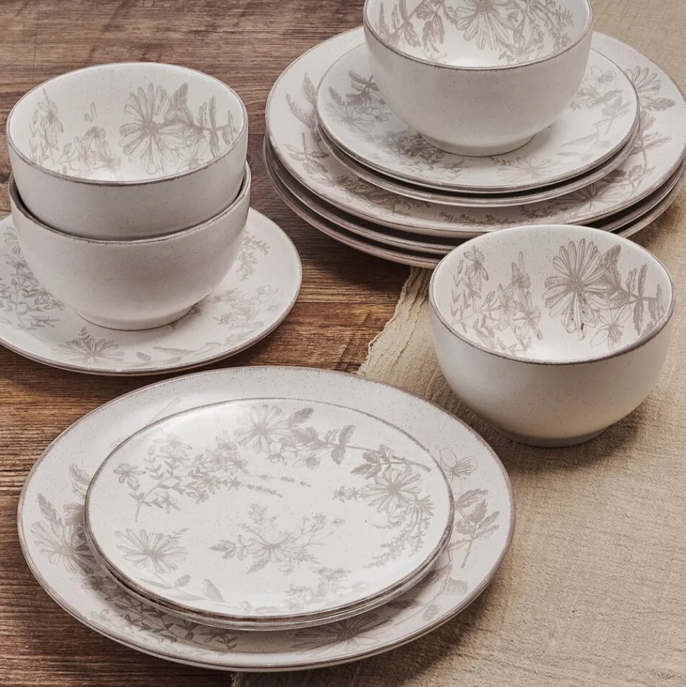 Enchanted Bloom 12 Piece Dinnerware Set, Service for 4