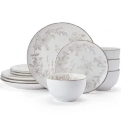 Enchanted Bloom 12 Piece Dinnerware Set, Service for 4