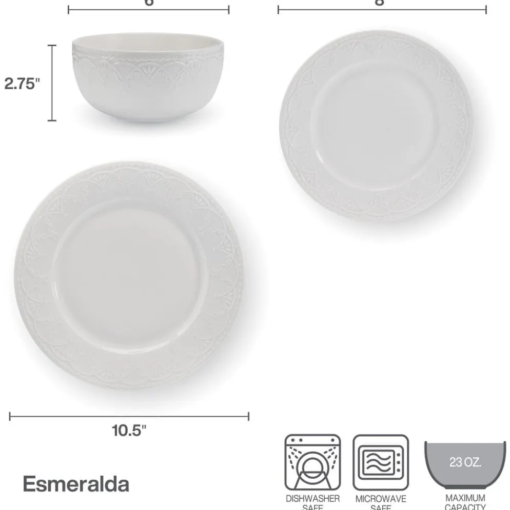 Esmeralda 24 Piece Dinnerware Set, Service for 8
