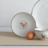 Farmhouse Hen Set of 4 Appetizer Plates