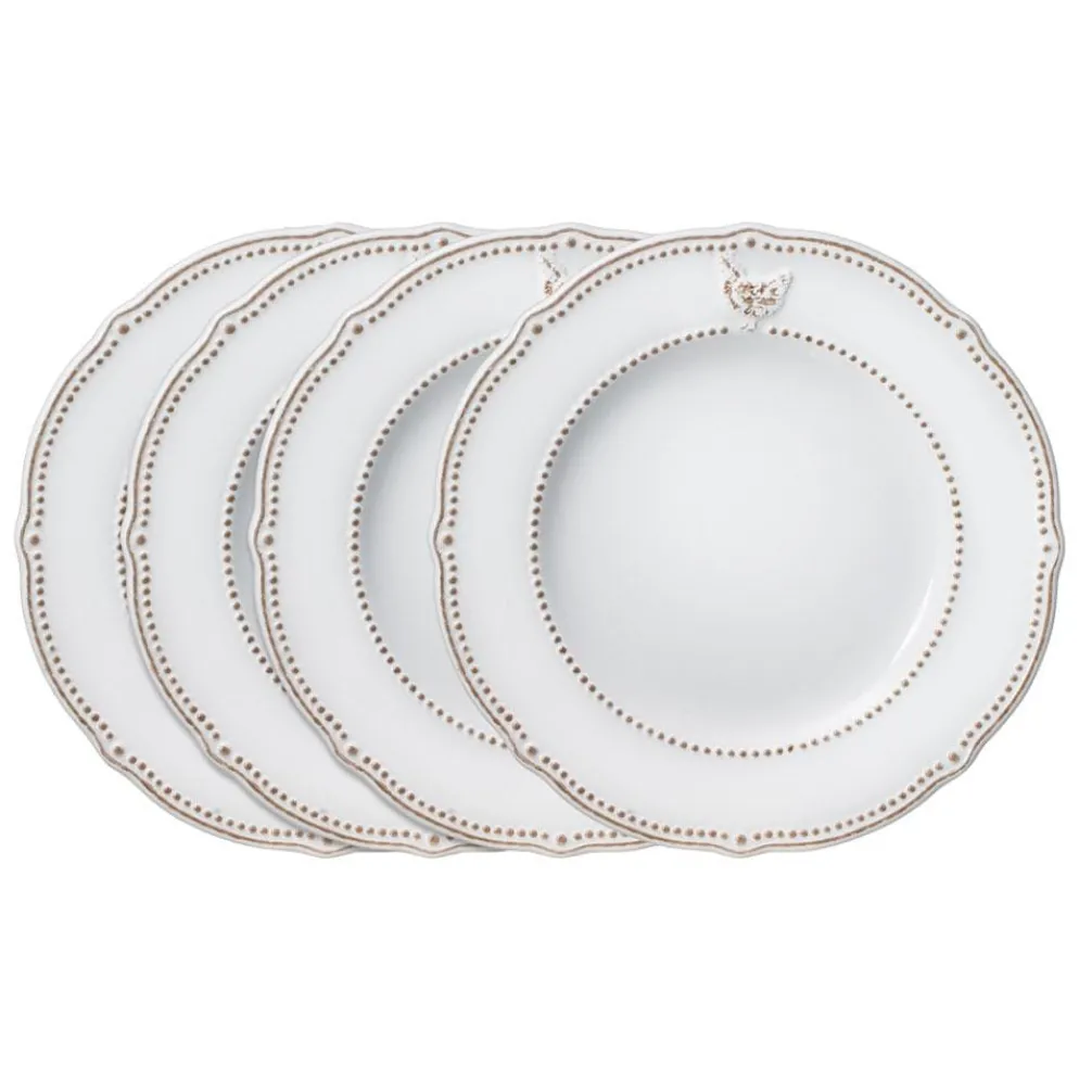 Farmhouse Hen Set of 4 Dinner Plates