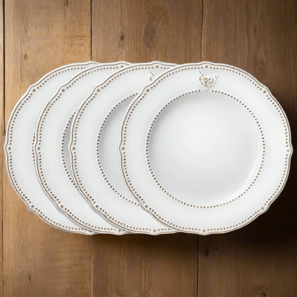 Farmhouse Hen Set of 4 Dinner Plates