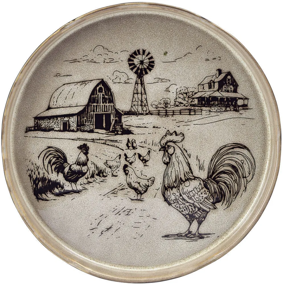 Farmyard Rooster 12 Piece Dinnerware Set, Service for 4
