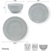 Felicity 12 Piece Dinnerware Set, Service for 4