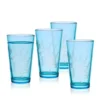 Fitz and Floyd Wildflower Highball Glasses Set of 4, Blue