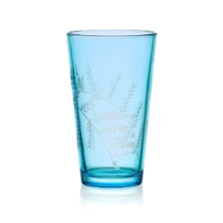 Fitz and Floyd Wildflower Highball Glasses Set of 4, Blue