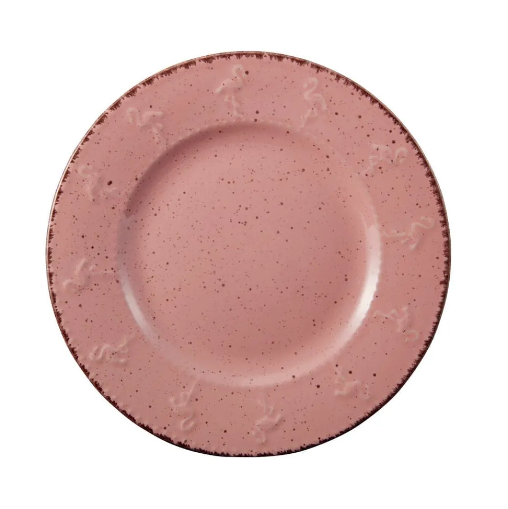 Flamingo Pink 16 Piece Dinnerware Set, Service for 4