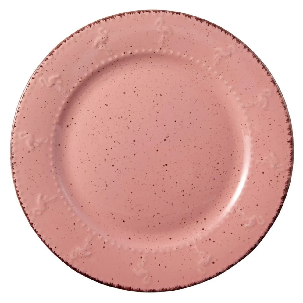 Flamingo Pink 16 Piece Dinnerware Set, Service for 4