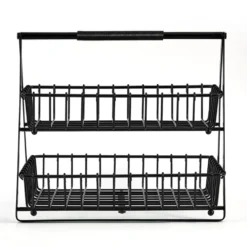 Flax 2 Tier Storage Basket