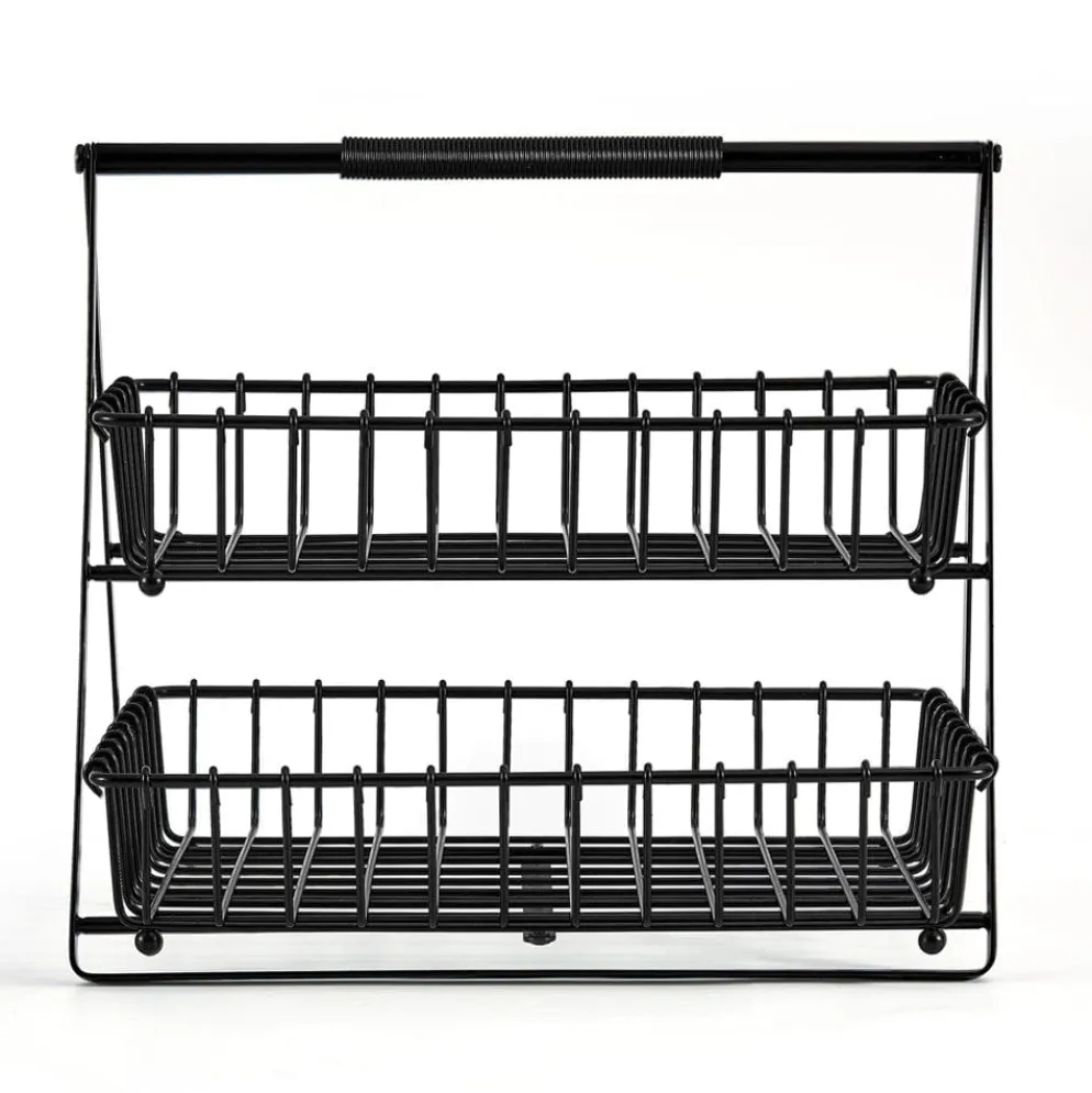 Flax 2 Tier Storage Basket