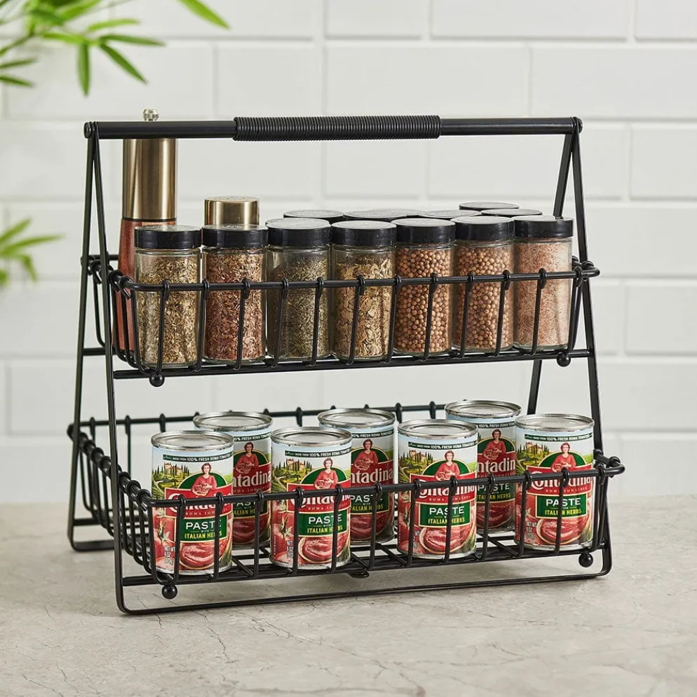 Flax 2 Tier Storage Basket