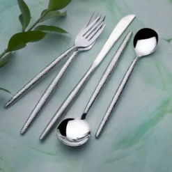 Forged Shea Hammered 20 Piece Flatware Set, Service for 4
