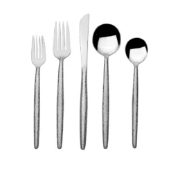 Forged Shea Hammered 20 Piece Flatware Set, Service for 4