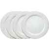 French Lace Set of 4 White Dinner Plates