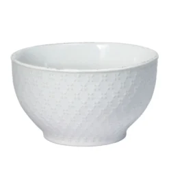French Lace Set of 4 White Soup Cereal Bowls